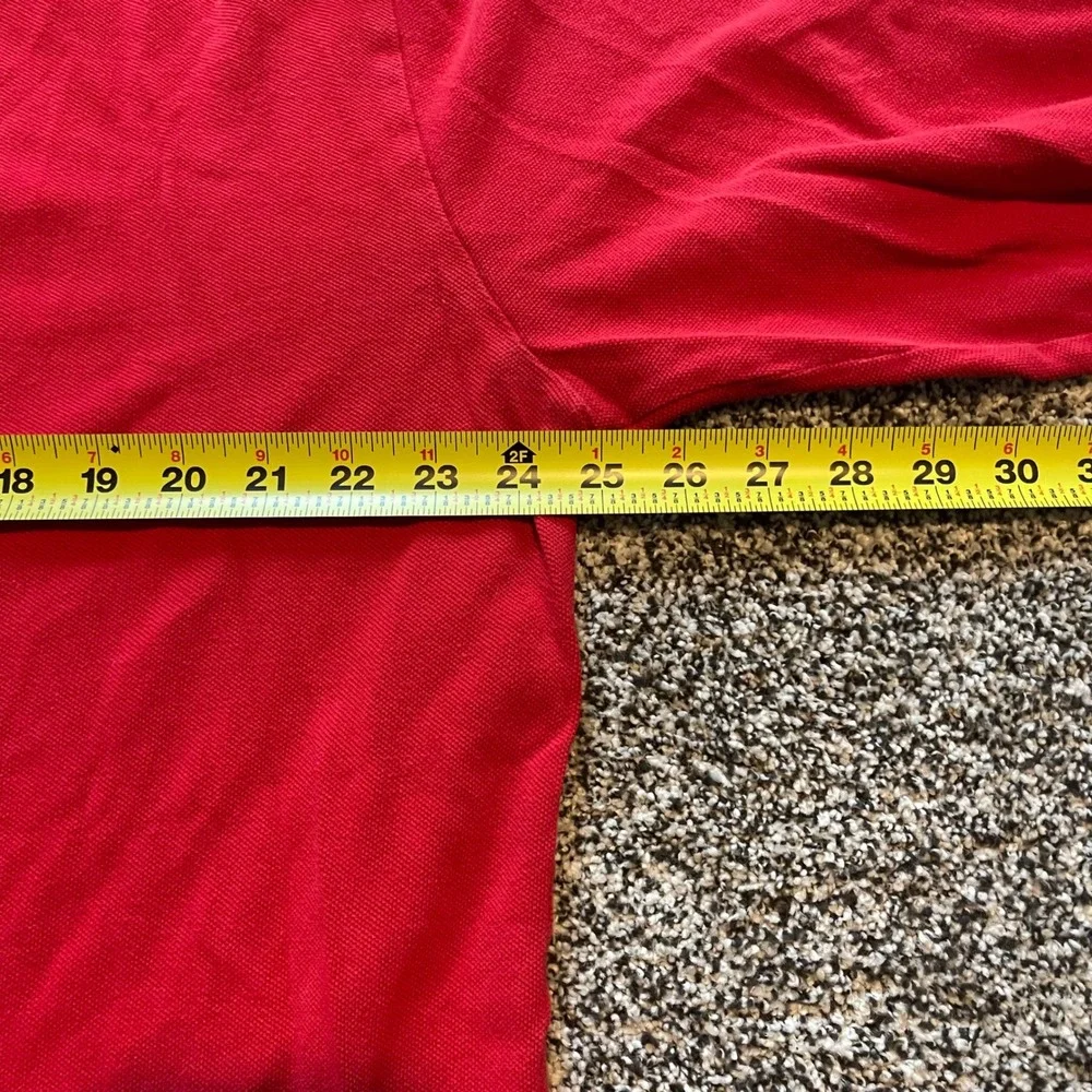 Polo Ralph Lauren Mens XL Red Long Sleeve Pique‎ Cotton Pony Logo Polo Shirt